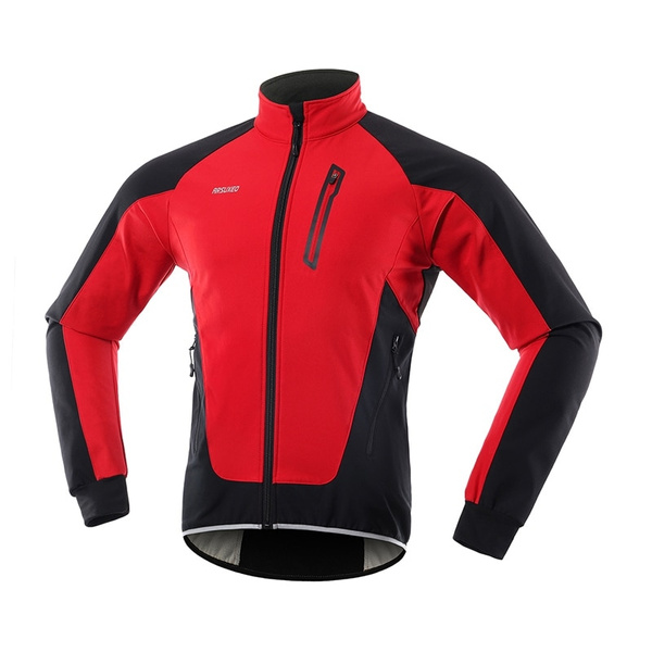 Cycling Jacket Waterproof Winter Thermal Fleece Windproof Full Zip MTB Bike Coat