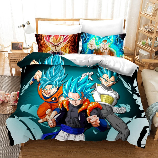 3d Digital Dragon Ball Z Japanese Cartoon Anime Figure Dbz Collection Printing Bedding Set For King Size Bed Europe Style Duvet Cover With Pillowcase King Queen Game Beauty 3pcs Bedding Sets