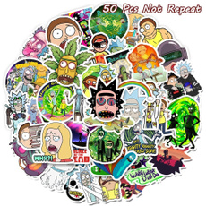 85/50/25pcs/bag American Drama Rick and Morty Funny Sticker Decal For Car Laptop Bicycle Motorcycle Notebook Waterproof Stickers
