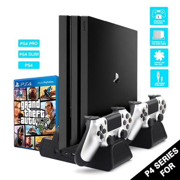 3 IN 1 for PS4 PS4 Slim PS4 PRO Vertical Stand with Dual