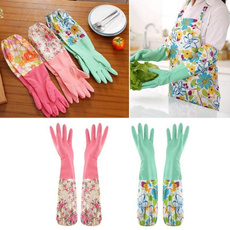 Et par handsker slidstærkt vandtæt husholdningshandske til opvaske rengøringsgummi