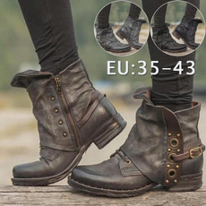 Fashion Accessory, Plus Size, Leather Boots, Winter