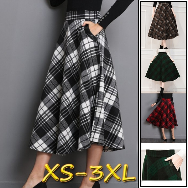 plus size plaid skirt 3xl