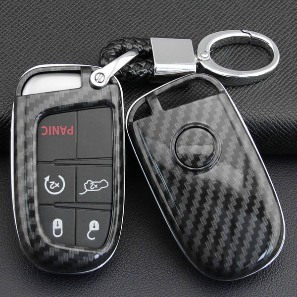 Silicone Protective Key Fob Cover for Jeep Dodge Chrysler 4 Button Car Key Black kwmobile Car Key Cover for Jeep Dodge Chrysler 
