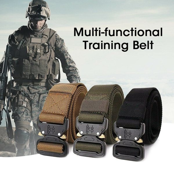 Casual Military Tactical Belt Mens Army Combat Outdoor Rescue Rigger Waistband 