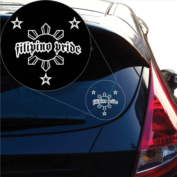 Laptop and More # 1040 Filipino Pride Philippines Decal Sticker for Car Window 