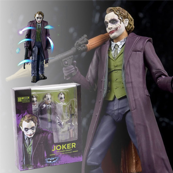 Heath Ledger Joker Figure Batman Dark Knight S.H.F Joker Action Figure  Collection Model Toy Christmas Gift Can Move