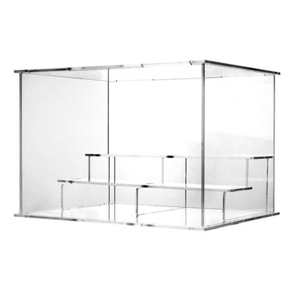 LoveinDIY Clear Acrylic Display Case Countertop Box Cube Organizer Stand Dustproof Protection Showcase for Action Figures/Toys/Collectibles 30x30x25cm 