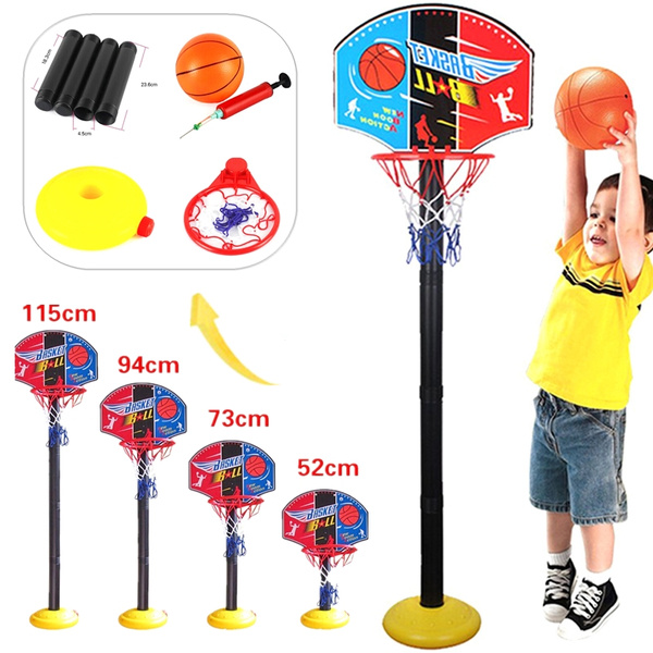 1 Set Kids Mini Plastic Basketball Stand Set Hoop Backboard Game Sports Training Toy Indoor