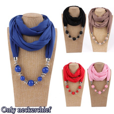 bib necklace, Scarves, women scarf, Jewelry