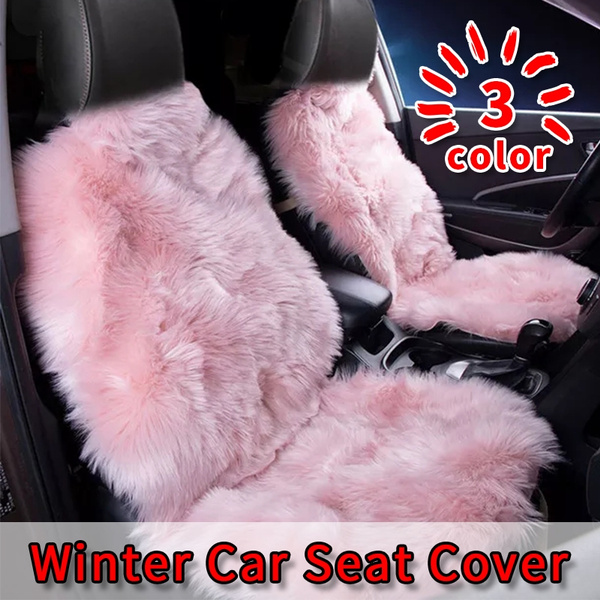 Car Seat Cushion Driver Seat Cushion Winter Warm Fluffy Plush