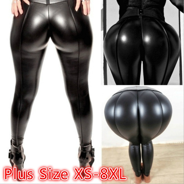 pu leggings plus size