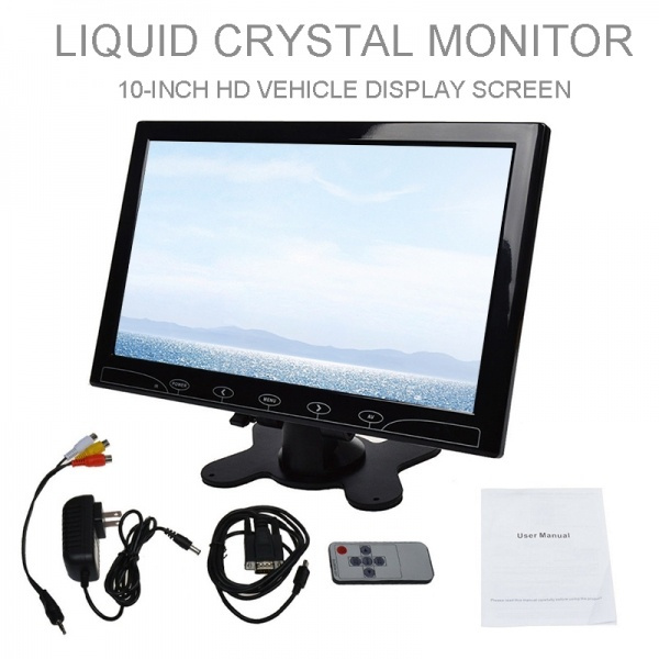 10" Inch TFT LED Screen CCTV Surveillance Monitor AV/VGA/HDMI Input & Speaker 