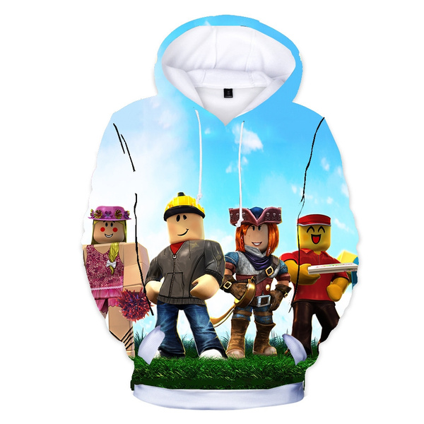 Autumn And Winter Fashion Children S New Roblox Printing Hoodie 3d Color Printing Digital Hooded Children S Tops Wish - roblox winter hood