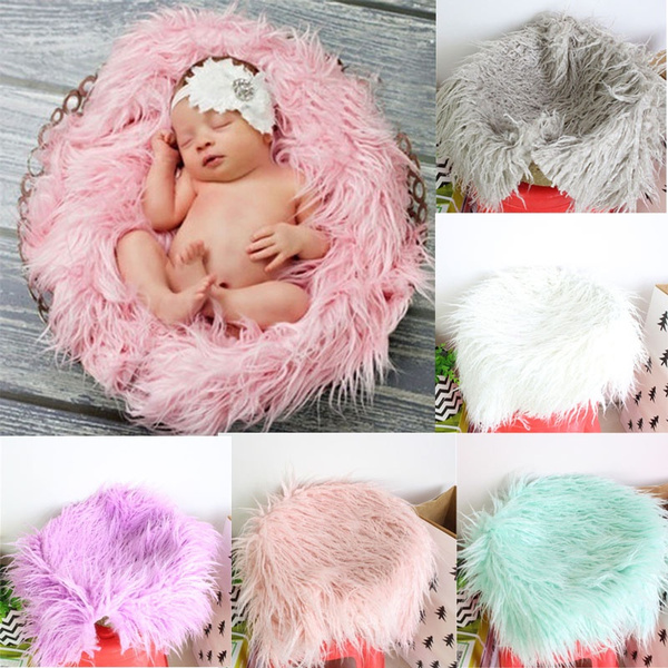 Faux fur blanket online newborn photography