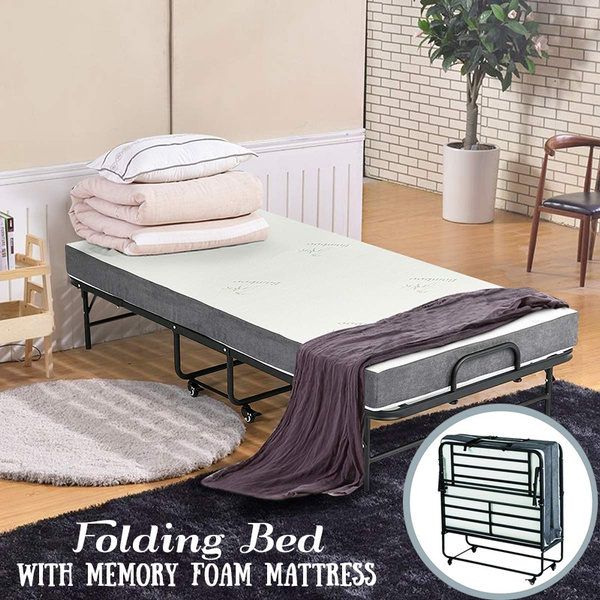 folding single guest bed