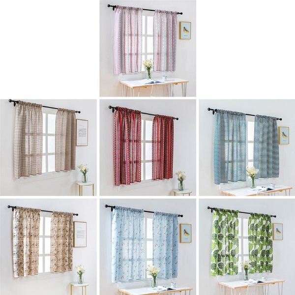Short Window Curtains D Panel Blinds Voile Valances Curtain For Kitchen Living Room Bedroom Balcony Home Decor Mty Wish Short Window Curtains D Panel, Curtain Designs For Short Windows