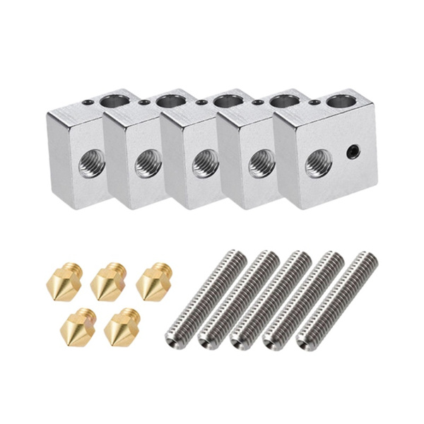 5 parti/set Anet a8 1,75 mm PTFE Collo Tubo 0,4 mm SOFFIAGGIO UGELLO pressione Regno d5k8 