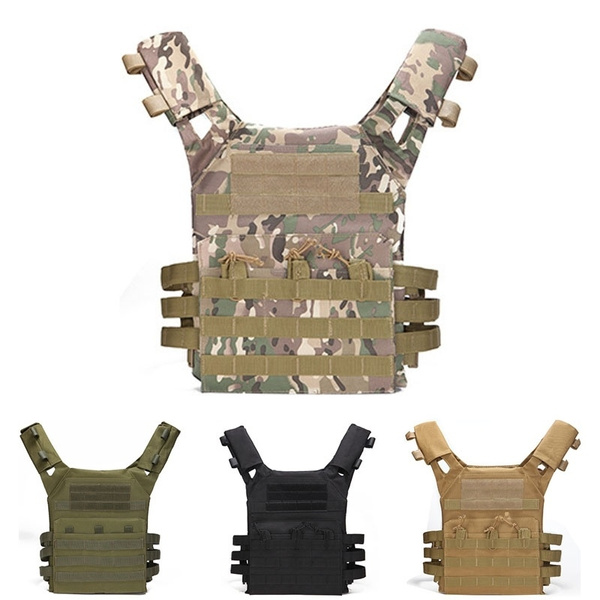 Greencity Tactical Military Vest Assault Vest Molle Vest for CS War Game Combat Training Army Fans Hunting Survival Game