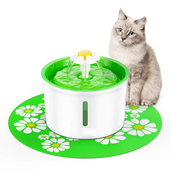 Bol A Boire Pour Fontaine D Eau Pour Chat D Animal Familier Distributeur Automatique D Eau De Chien De Fontaine D Animal Familier De Fleur Sytle Led 54 Oz 1 6l Pour Les Chats Les Chiens