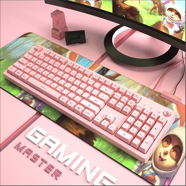 pink typing keyboard