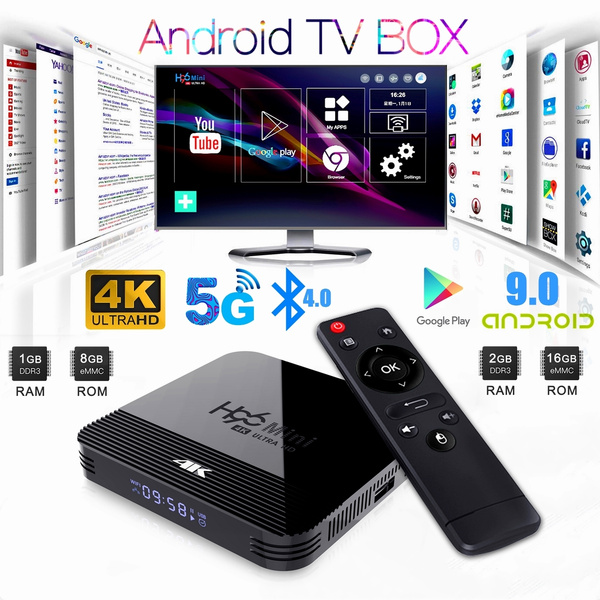 Vormen Wanorde Koninklijke familie Android 9.0 Smart TV BOX , 4K Ultra HD Android TV BOX 5G WIFI Google TV BOX  4K HDMI 2.0 Micro SD Quad Core Android OTT TV BOX 1GB/2GBRAM/8GB/16GB ROM  Optional 
