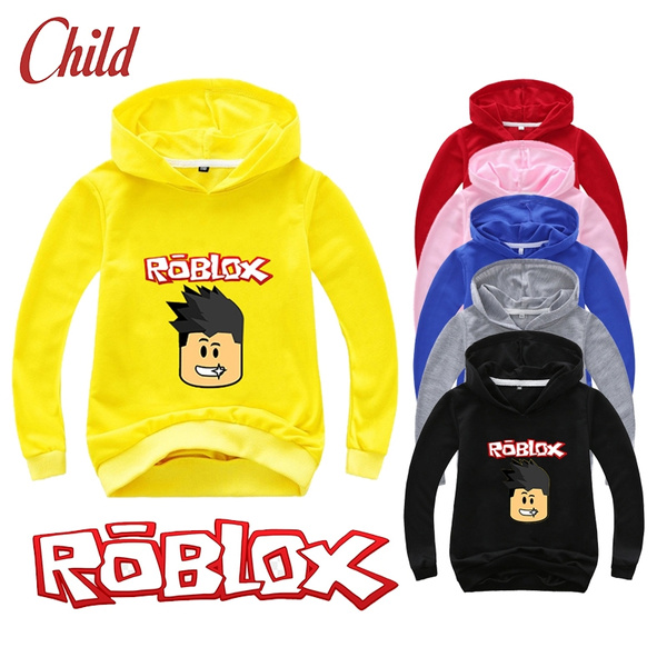 Kids ROBLOX Hoodie Boys Girls Long Sleeve Hooded Pullover Tops Sweatshirt Casual 