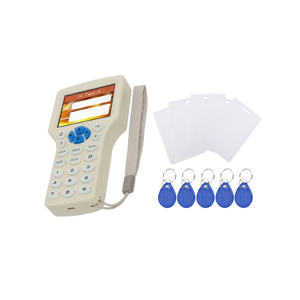 10 Frequency NFC Smart Card Reader Writer RFID Copier Duplicator 125KHz  13.56MHz