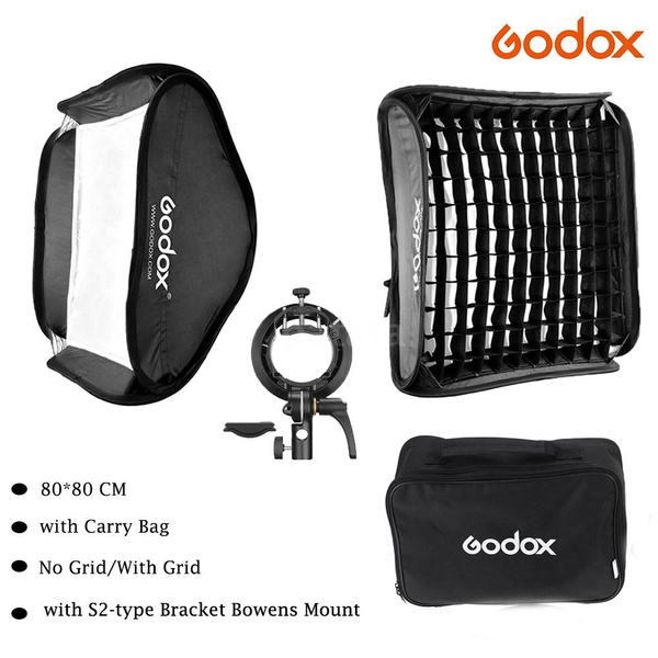 Godox 31x31inch 80x80cm Foldable Softbox Diffuser with Godox S2 S