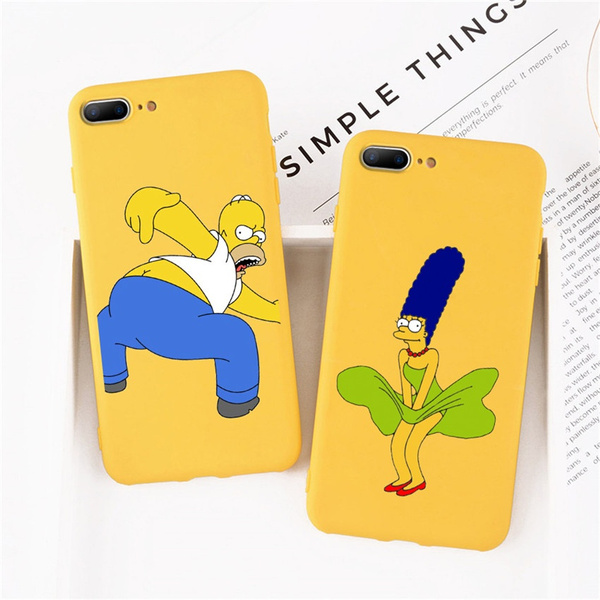 Homer-Simpson Silicone Case Fashion Simpsons for iPhone-11-11Pro-XS-MAX-XR-X 6s 8 7 plus Case For Samsung S8 9 10 Note 8 iPhone Xs Xr Couqe HuaWei P30 ...