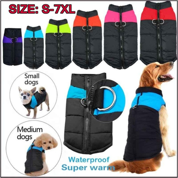 Waterproof Big Dog Coats Winter Warm Clothes For Medium Large Dogs Golden Retriever Pitbull Vest Jackets Pet Clothing Outfits S 7xl Wish Dog Coats Winter Warm Clothes, How Warm Is A Dog S Coats Uk