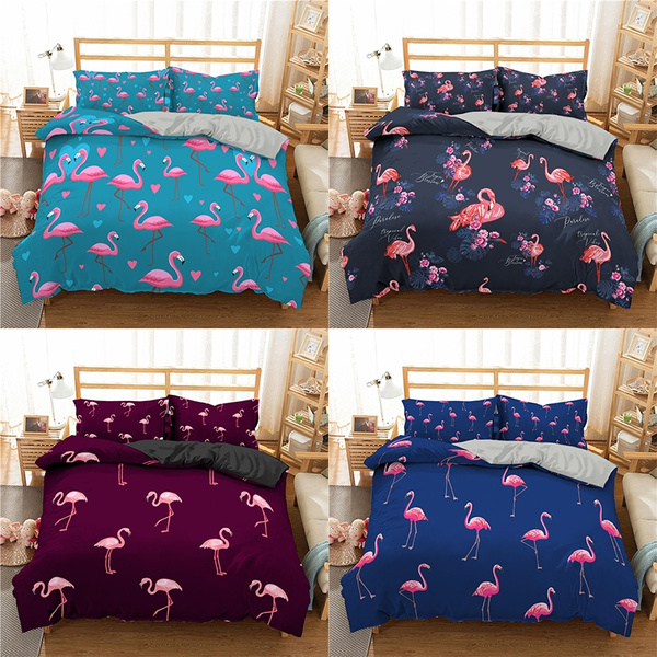 4 Colors Pink Flamingo Bedding Set For, Flamingo Duvet Cover King
