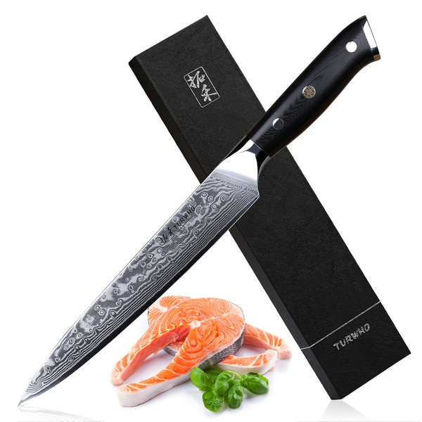 TURWHO Professional Carving Knife,8-inch 67 Layers VG10 Japanese ...