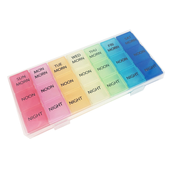 4-Times-a-Day Weekly Pill Organizer Cute Pill Case - China 7 Day