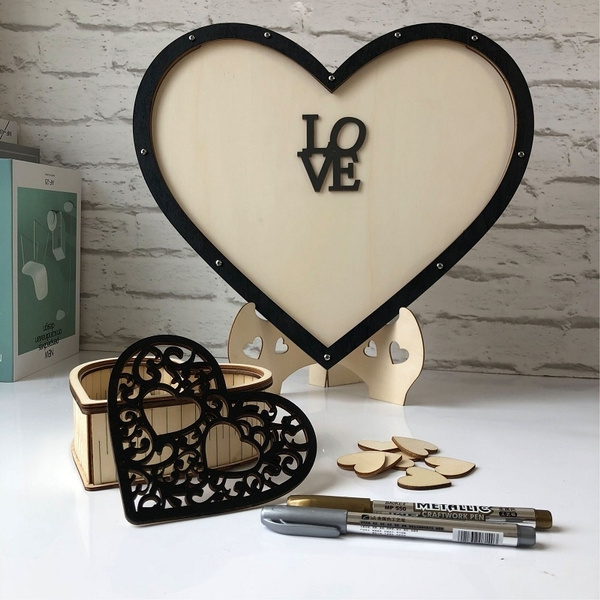 Wedding Table Ter Decoration Crafts, Rustic Wooden Love Hearts