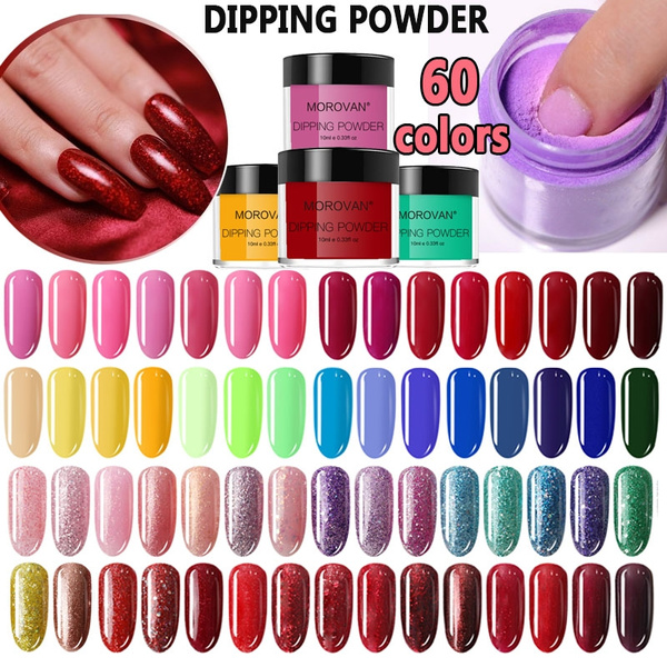 Morovan Dipping Powder Halloween Nail Powder 60 Color Nail Powder Wish