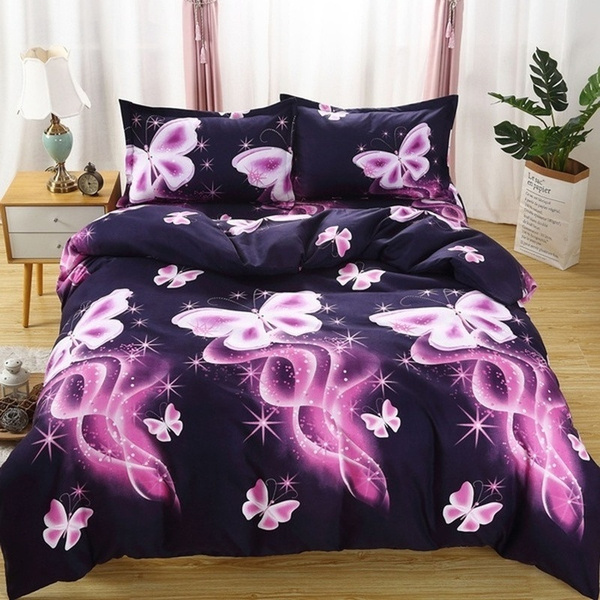 Butterfly Duvet Cover Set With Matching Pillowcases Single Luxury Double Bedding 