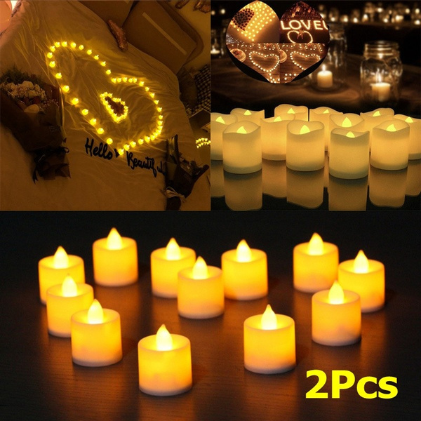 2 Pcs Creative LED Candle Multicolor Lamp Simulation Color Flame Tea Light Home Wedding Birthday Decoration Drop Shipping | Wish