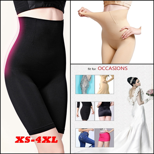 XS-4XL Plus Size Fashion Women Tummy Control Panties, High Waist