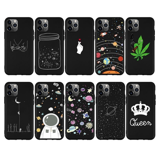 Aesthetic Phone Case For Iphone 11 Pro Max Xs Max Xr Xs X 10 8 7 6s 6 Plus 7plus 8plus Black Matte Cute Protective Soft Silicone Tpu Cover Coque Wish