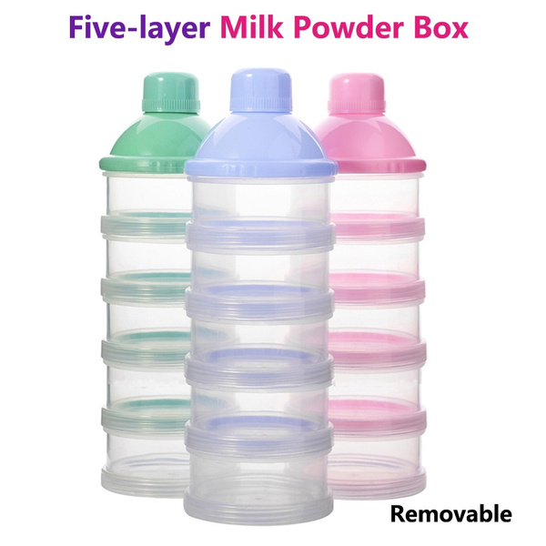 New Portable Baby Infant Container 4 Cells Grid Feeding Milk Food Bottle& 