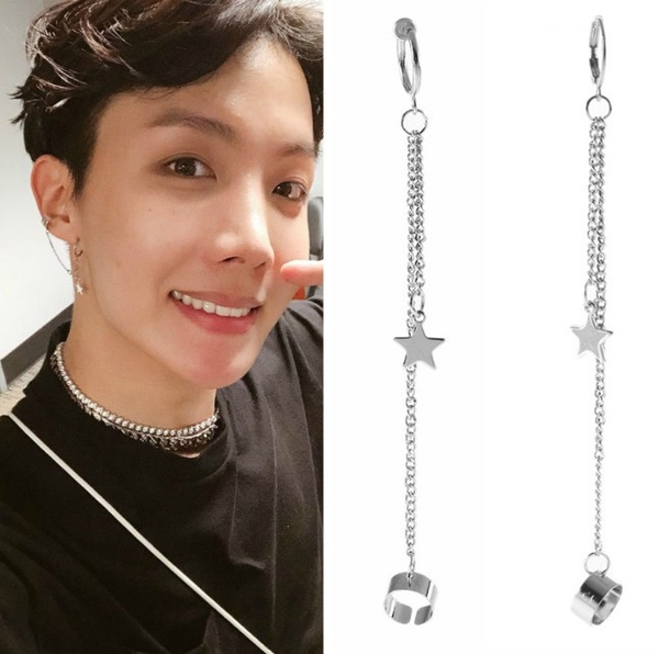 Kpop on sale long earrings