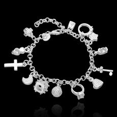 Charm Bracelet, Sterling, Fashion, Wristbands