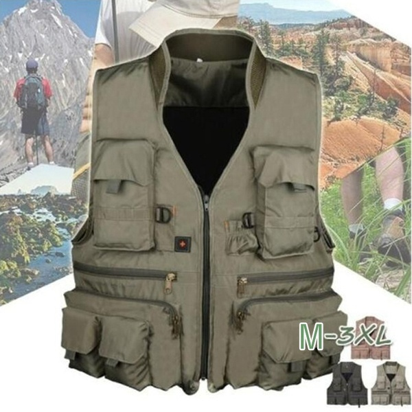 Men's Waterproof Fishing Vest Hiking Vest Sleeveless Outerwear
