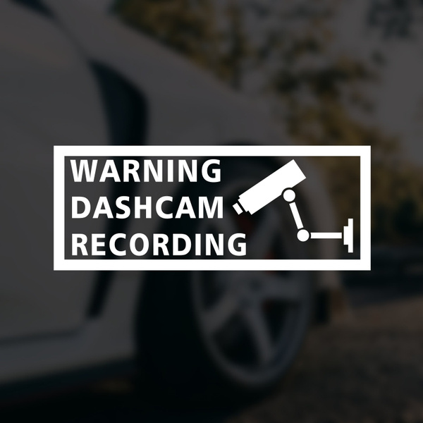 Dash Cam Recording Car Decal Bumper Sticker Security JDM Euro DUB 17 Colours 