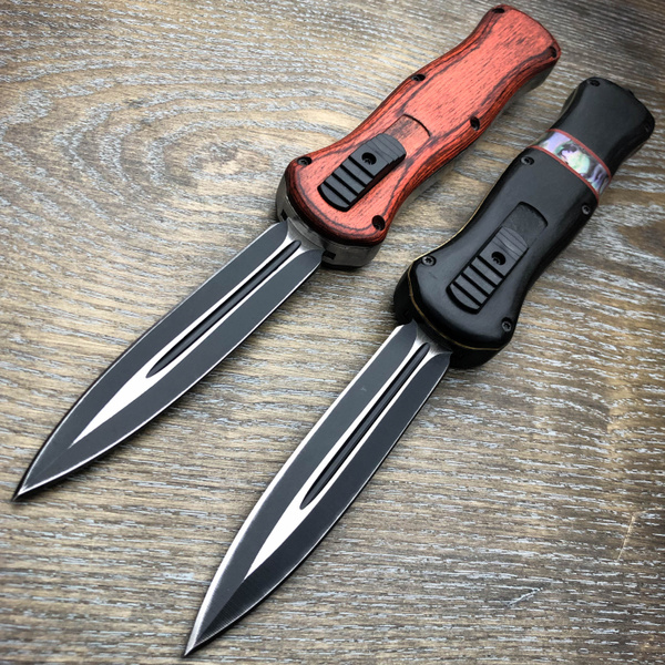 Tactical flick knife otf Spring Assisted knives Military D2 Fixed