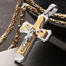 Steel, Stainless, Cross necklace, Cross Pendant