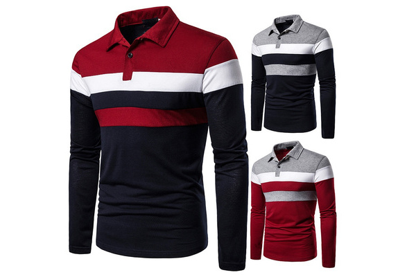 Long-sleeved Polo Shirt Slim Polo Shirt 
