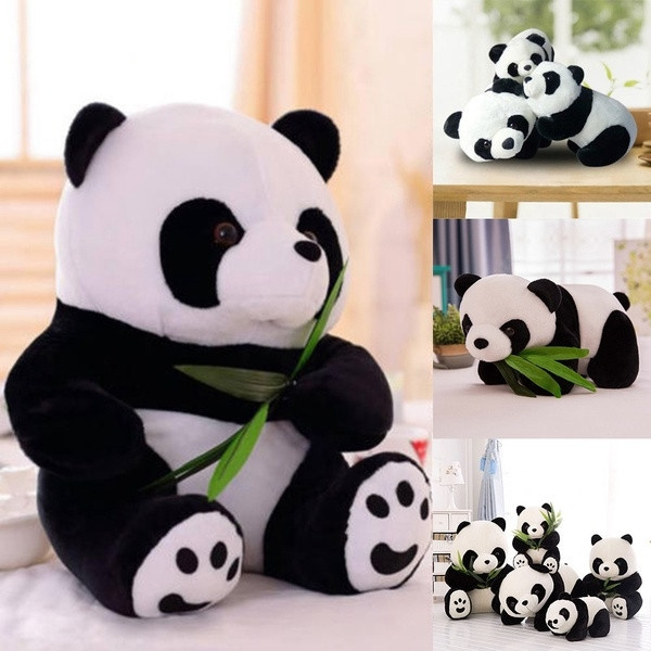 Cute Panda Bear With Baby Doll 12” 