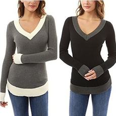 Women Sweater, Necks, Sleeve, Long Sleeve